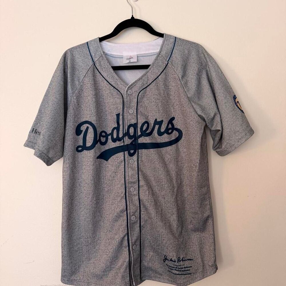 VINTAGE LA Dodgers Jackie Robinson 42 officially licensed baseball jersey, M